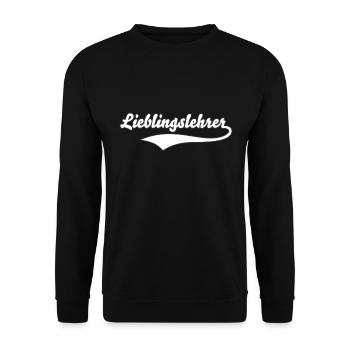 Lieblingslehrer Klassenlehrer Spruch Lehrer - Unisex Pullover - Schwarz - Vorne - Alina (178cm) & Michal (187cm)