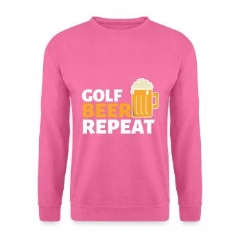 GOLF BIER WIEDERHOLEN - Unisex Pullover - Pink - Vorne