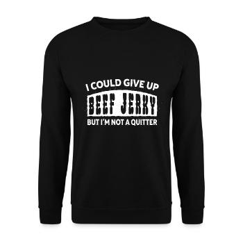 Ich könnte Beef Jerky aufgeben, aber ich bin kein - Unisex Pullover - Schwarz - Vorne - Alina (178cm) & Michal (187cm)
