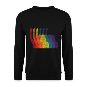 Journée internationale de la femme LGBTQ Cadeau De Girlpower - Sweat-shirt Unisexe - noir - Devant - Alina (178cm) & Michal (187cm)