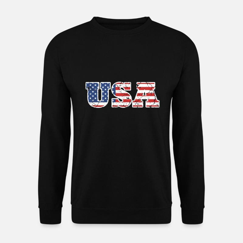 Drapeau USA - Sweat-shirt Unisexe - noir