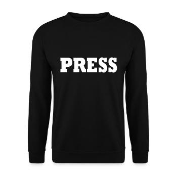 Press - Sweat-shirt Unisexe - noir - Devant - Alina (178cm) & Michal (187cm)
