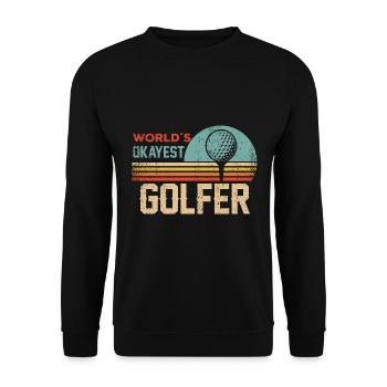 Design de golfeur rétro - Golf - Sweat-shirt Unisexe - noir - Devant - Alina (178cm) & Michal (187cm)