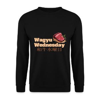 Wagyu Wednesday Japanese Wagyu Beef Grill - Sweat-shirt Unisexe - noir - Devant - Alina (178cm) & Michal (187cm)