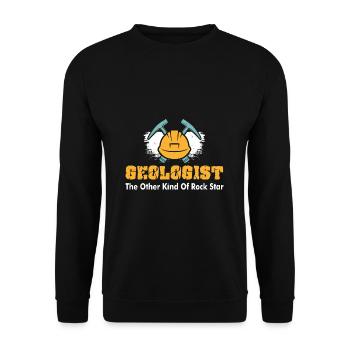 Géologue rock star | géologue - Sweat-shirt Unisexe - noir - Devant - Alina (178cm) & Michal (187cm)