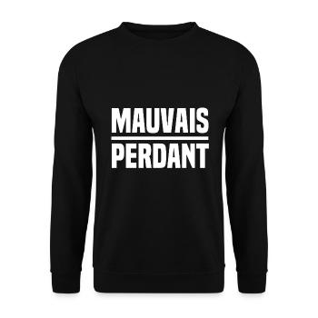 Mauvais Perdant J'Aime Pas Perdre Humour - Sweat-shirt Unisexe - noir - Devant - Alina (178cm) & Michal (187cm)