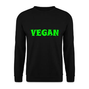 végétalien - Sweat-shirt Unisexe - noir - Devant - Alina (178cm) & Michal (187cm)