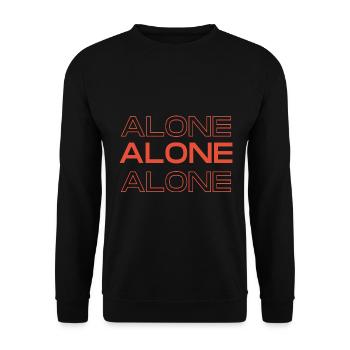 Allein - Unisex Pullover - Schwarz - Vorne - Alina (178cm) & Michal (187cm)