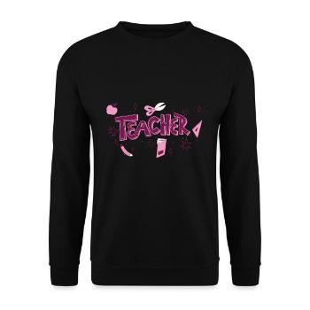 Journée des enseignants hippies drôles de retour à l’école - Sweat-shirt Unisexe - noir - Devant - Alina (178cm) & Michal (187cm)