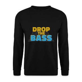 Drop the Bass Music Lover Statement - Unisex Sweatshirt - black - Front - Alina (178cm) & Michal (187cm)