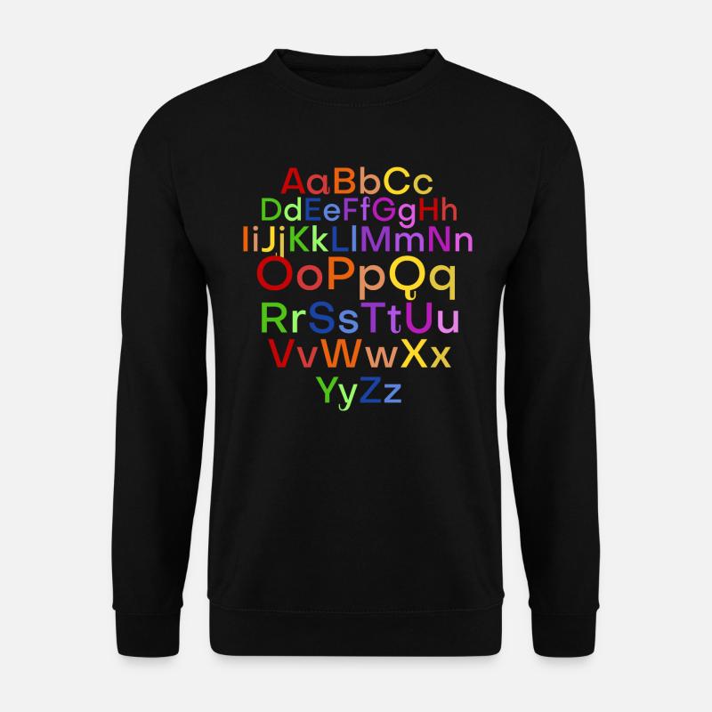 Alphabet - Unisex Pullover - Schwarz