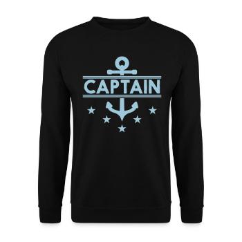 CAPITAINE - Sweat-shirt Unisexe - noir - Devant - Alina (178cm) & Michal (187cm)