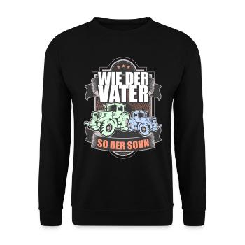 Farmer son gift father - Unisex Sweatshirt - black - Front - Alina (178cm) & Michal (187cm)