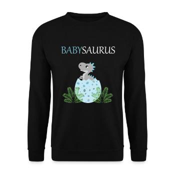 Babysaurus Bub T-Rex éclos Œuf de dinosaure - Sweat-shirt Unisexe - noir - Devant - Alina (178cm) & Michal (187cm)