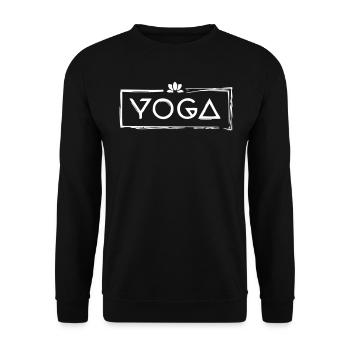 YOGA - Sweat-shirt Unisexe - noir - Devant - Alina (178cm) & Michal (187cm)