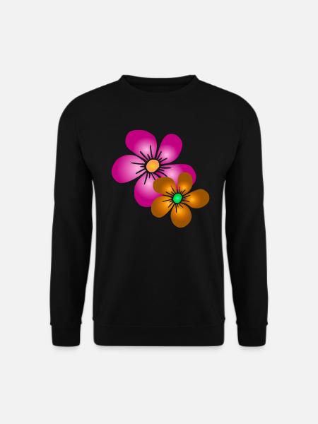 bunte Blume Blumenstrauß floral Blumenranke blumig - Unisex Pullover - Schwarz