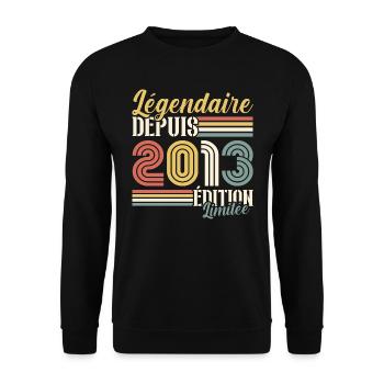 Légendaire Depuis 2013 - Sweat-shirt Unisexe - noir - Devant - Alina (178cm) & Michal (187cm)