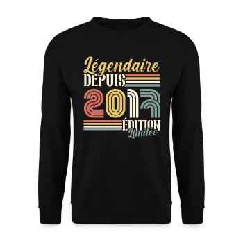 Légendaire Depuis 2017 - Sweat-shirt Unisexe - noir - Devant - Alina (178cm) & Michal (187cm)