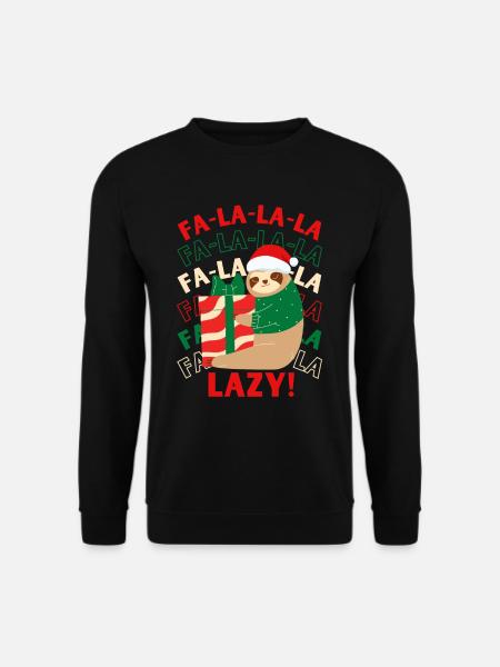Christmas sloth with a gift - Unisex Sweatshirt - black