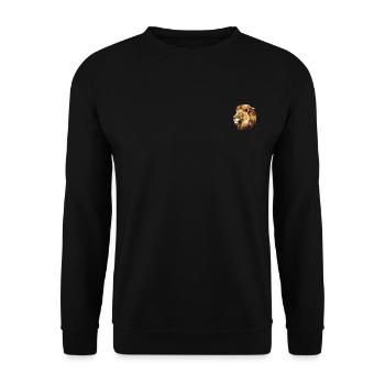 LION - Sweat-shirt Unisexe - noir - Devant - Alina (178cm) & Michal (187cm)