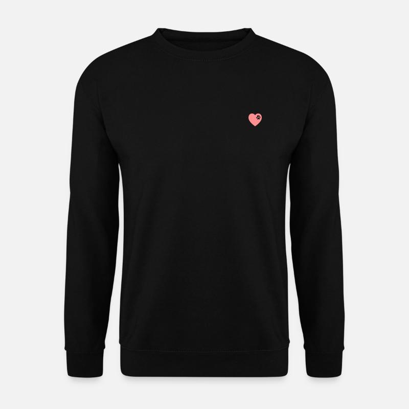 Herz & Hundepfote - Unisex Pullover - Schwarz