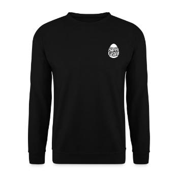 Joyeuses Pâques - Lapin de Pâques - Oeuf de Pâques - Coffre - Sweat-shirt Unisexe - noir - Devant - Alina (178cm) & Michal (187cm)