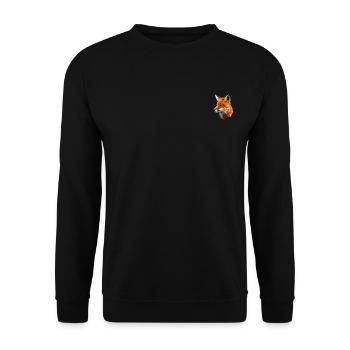 FOX - Unisex Pullover - Schwarz - Vorne - Alina (178cm) & Michal (187cm)