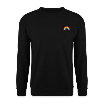 rainbow small - Unisex Sweatshirt - black - Front - Alina (178cm) & Michal (187cm)