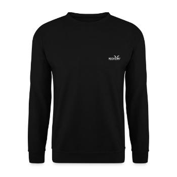 MOOYOOMY - clear design for minimalistic people - Unisex Pullover - Schwarz - Vorne - Alina (178cm) & Michal (187cm)