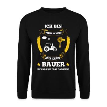 Landwirtschaft T Shirt Geschenke für Landwirte - Unisex Pullover - Schwarz - Vorne - Alina (178cm) & Michal (187cm)