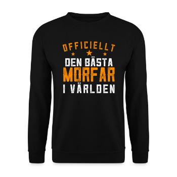 OFFICIELLEMENT LE MEILLEUR MORFAR DU MONDE - Sweat-shirt Unisexe - noir - Devant - Alina (178cm) & Michal (187cm)