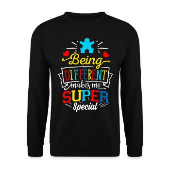 Autismus Geschenk Asperger Eltern Awareness ADHS - Unisex Pullover - Schwarz - Vorne - Alina (178cm) & Michal (187cm)