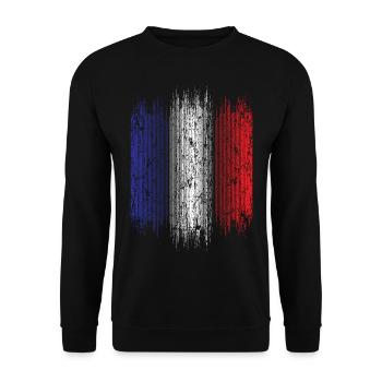 Frankreich - Unisex Pullover - Schwarz - Vorne - Alina (178cm) & Michal (187cm)