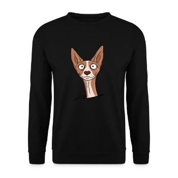 podenco - Unisex Pullover - Schwarz - Vorne - Alina (178cm) & Michal (187cm)