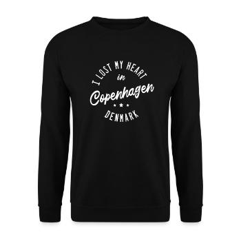 Copenhagen Denmark - Unisex Sweatshirt - black - Front - Alina (178cm) & Michal (187cm)