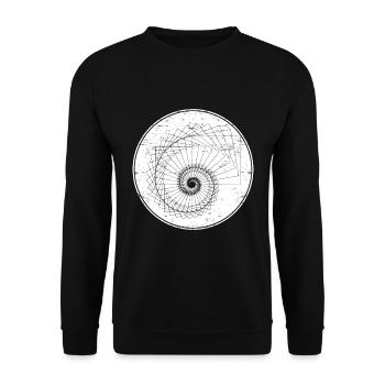 mathematische spirale - Unisex Pullover - Schwarz - Vorne - Alina (178cm) & Michal (187cm)