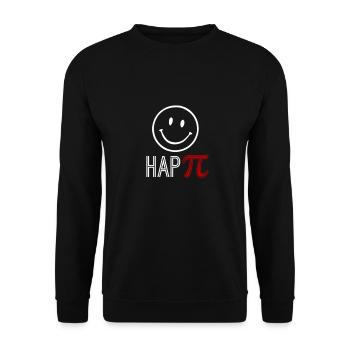 tee shirt maths heureux pi math pi - Sweat-shirt Unisexe - noir - Devant - Alina (178cm) & Michal (187cm)