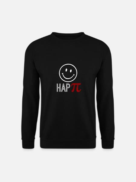 math t-shirt happy pi math pi - Unisex Sweatshirt - black