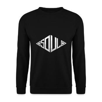 soul mate partner - Sweat-shirt Unisexe - noir - Devant - Alina (178cm) & Michal (187cm)