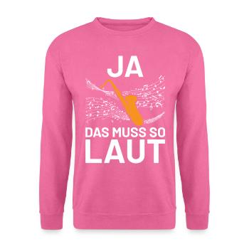 Saxophon Jazz Musiker Geschenkidee - Unisex Pullover - Pink - Vorne