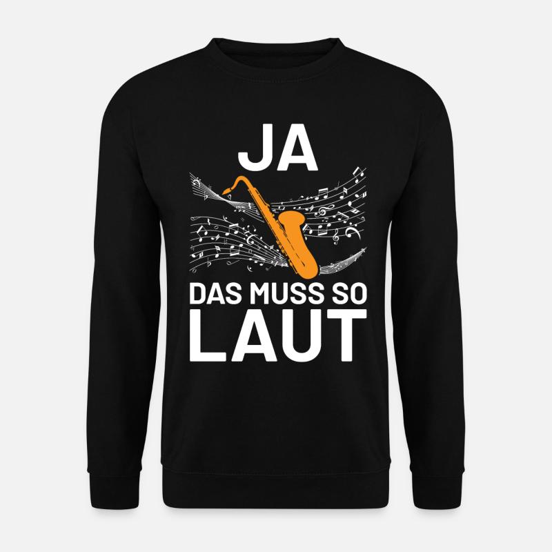 Saxophon Jazz Musiker Geschenkidee - Unisex Pullover - Schwarz