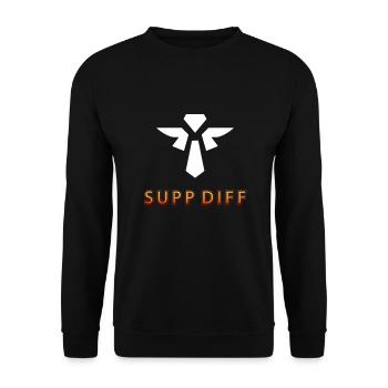 supp diff Tilter tilted gaming - Unisex Sweatshirt - black - Front - Alina (178cm) & Michal (187cm)