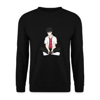 Anime Gamer Junge Anime Jungs Cosplay Anime Merch - Unisex Pullover - Schwarz - Vorne - Alina (178cm) & Michal (187cm)