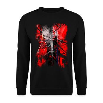 Devil - Unisex Sweatshirt - black - Front - Alina (178cm) & Michal (187cm)