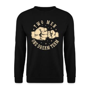 Père et fils - deux hommes un couple de rêve - Papa - Sweat-shirt Unisexe - noir - Devant - Alina (178cm) & Michal (187cm)