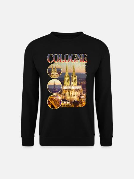 Köln Dom Deutschland Stadt Skyline Heimat Liebe - Unisex Pullover - Schwarz