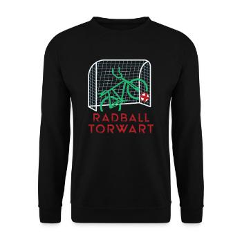 Radball Gardien de but Radballspieler Radballrad Radball - Sweat-shirt Unisexe - noir - Devant - Alina (178cm) & Michal (187cm)