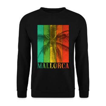 Mallorca Spanien Sommer Sonne Strand Meer Palmen - Unisex Pullover - Schwarz - Vorne - Alina (178cm) & Michal (187cm)