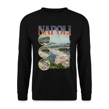 Neapel Napoli Italien Stadt Skyline Urlaub Liebe - Unisex Pullover - Schwarz - Vorne - Alina (178cm) & Michal (187cm)
