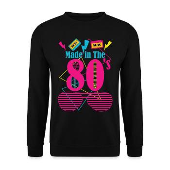 80's Made - Unisex Pullover - Schwarz - Vorne - Alina (178cm) & Michal (187cm)